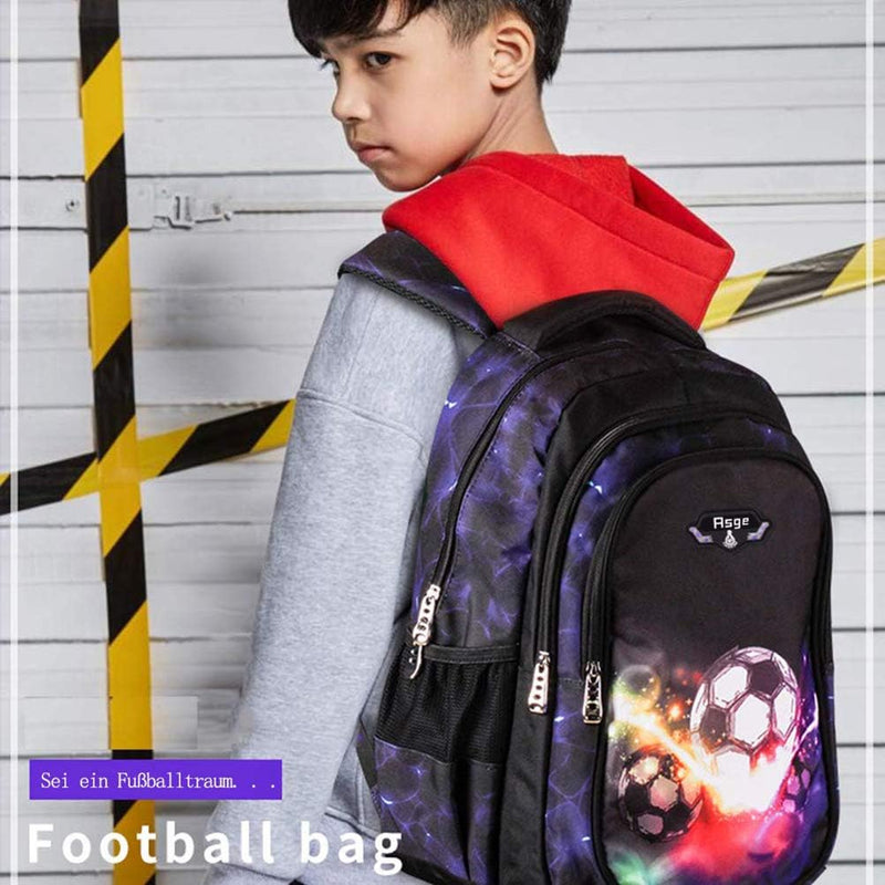 Mochila Escolar modelo Asge para meninos + Kit bolsa secundaria e Brinde