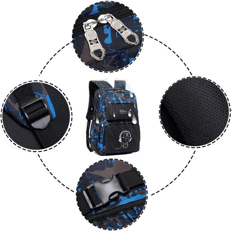 Mochila Escolar modelo Asge para meninos + Kit bolsa secundaria e Brinde