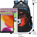 Mochila Escolar modelo Asge para meninos + Kit bolsa secundaria e Brinde