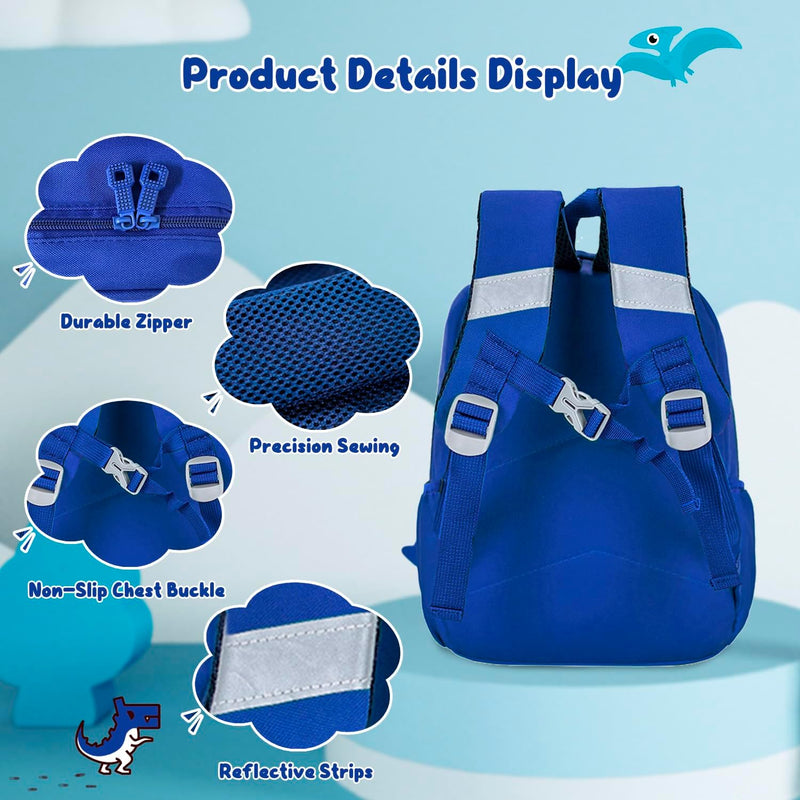 Mochila Escolar modelo DinoSharge para meninos + Kit Lancheira e Brinde