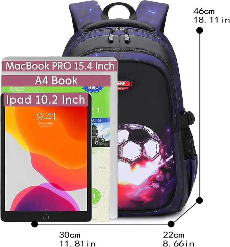 Mochila Escolar modelo Asge para meninos + Kit bolsa secundaria e Brinde
