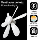 Ventilador de Teto Flower Fan Light com Lâmpada LED - 6 Hélices