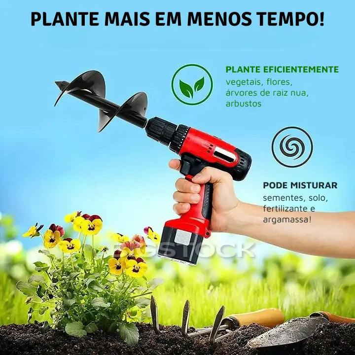 Broca Espiral Garden Auger© - Prepare o Terreno Perfeito Para Suas Plantas Florescerem em Tempo Recorde