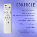 Ventilador de Teto Flower Fan Light com Lâmpada LED - 6 Hélices