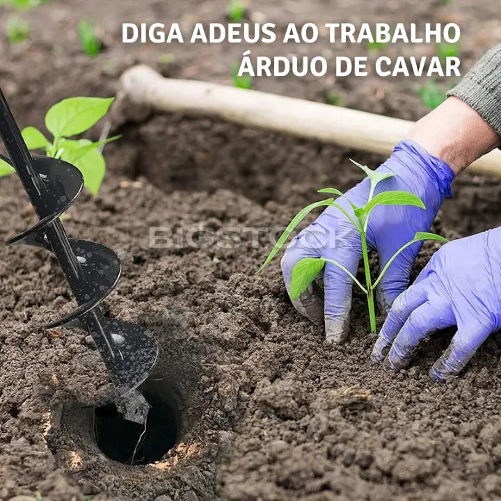 Broca Espiral Garden Auger© - Prepare o Terreno Perfeito Para Suas Plantas Florescerem em Tempo Recorde