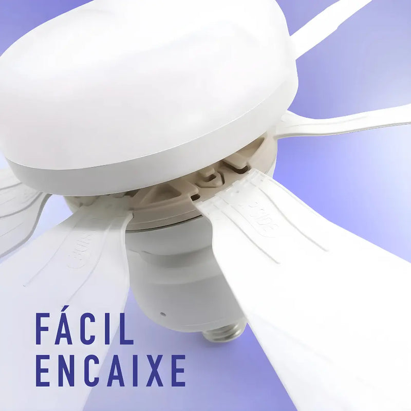 Ventilador de Teto Flower Fan Light com Lâmpada LED - 6 Hélices
