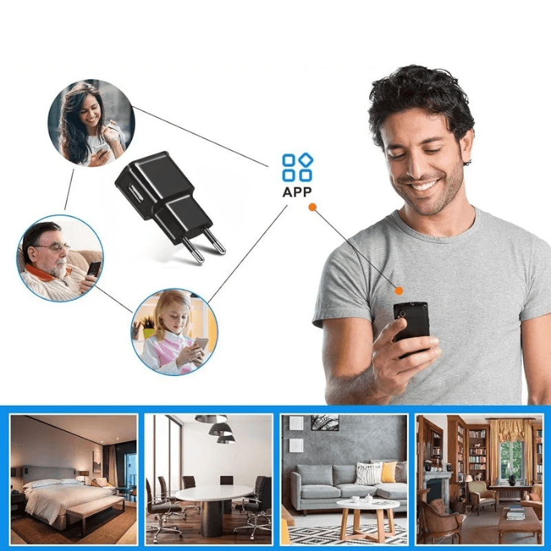 Câmera SPY Carregador de Celular Wifi Full HD + Audio Integrado ( PAGUE 1 LEVE 2 )