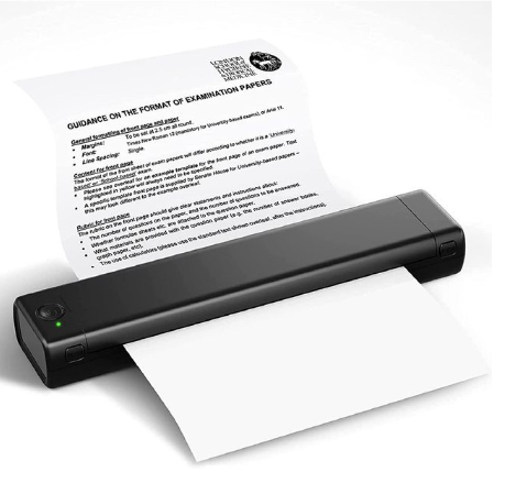 M08F Impressora Bluetooth Térmica - Portátil e sem fio, Papel A4