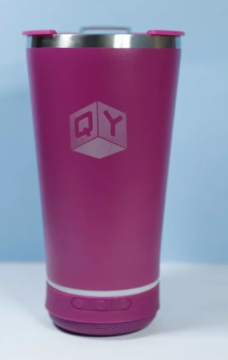 Copo Térmico 420ml Com Caixa De Som Bluetooth  Acoplada