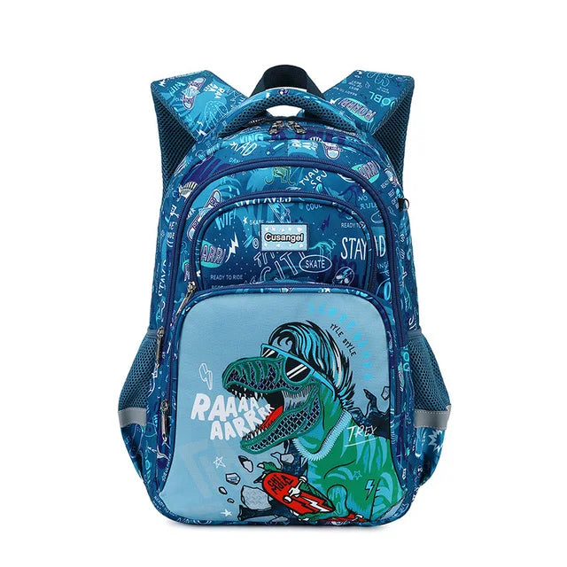 Mochila Escolar Modelo DinoSharge + Kit Lancheira e Estojo