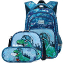 Mochila Escolar Modelo DinoSharge + Kit Lancheira e Estojo