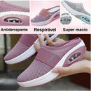 Tênis Feminino com Gel Tela Fashion - Ortopédico