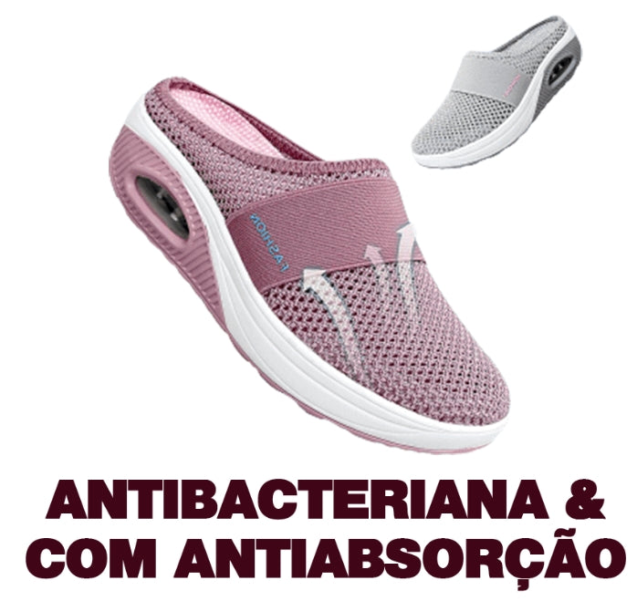 Tênis Feminino com Gel Tela Fashion - Ortopédico