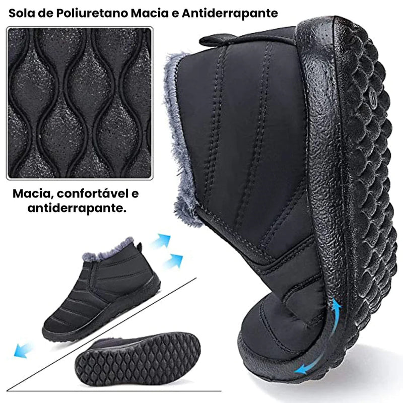 Bota Feminina Casual Aveludada Impermeável - HotConfort™