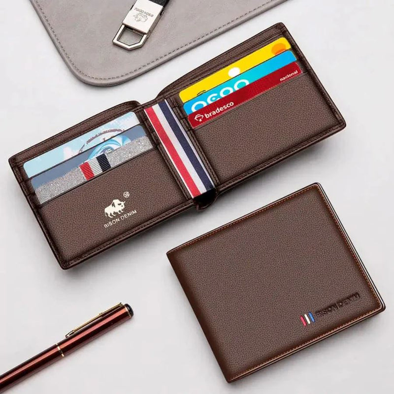 Carteira Masculina de Couro Legítimo - Modelo Elite