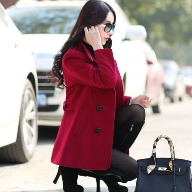 Casaco Longo Alfaiataria Dupla Face Feminino - Madrid