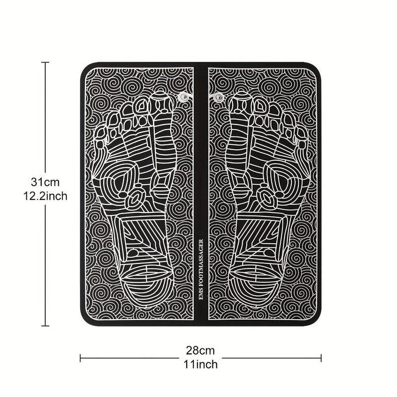 Massageador Elétrico Para Os Pés - Tapete Shiatsu + Controle Portátil