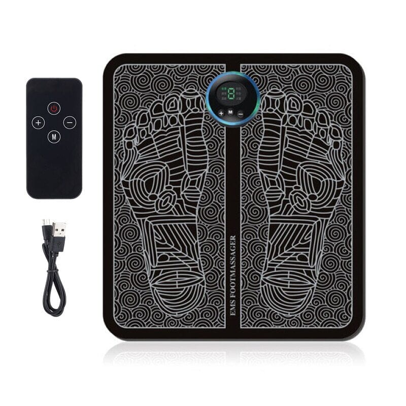 Massageador Elétrico Para Os Pés - Tapete Shiatsu + Controle Portátil