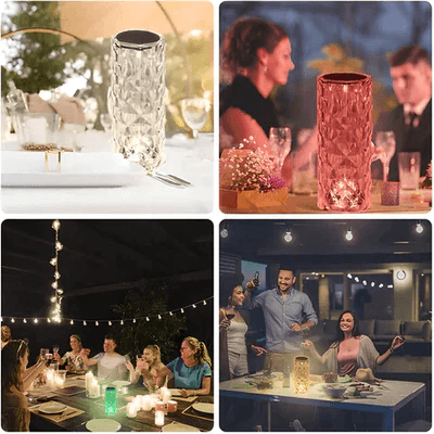 Luminária de Luxo Cristal Light 16 Cores - Sensível ao Toque + Controle Remoto - BStock