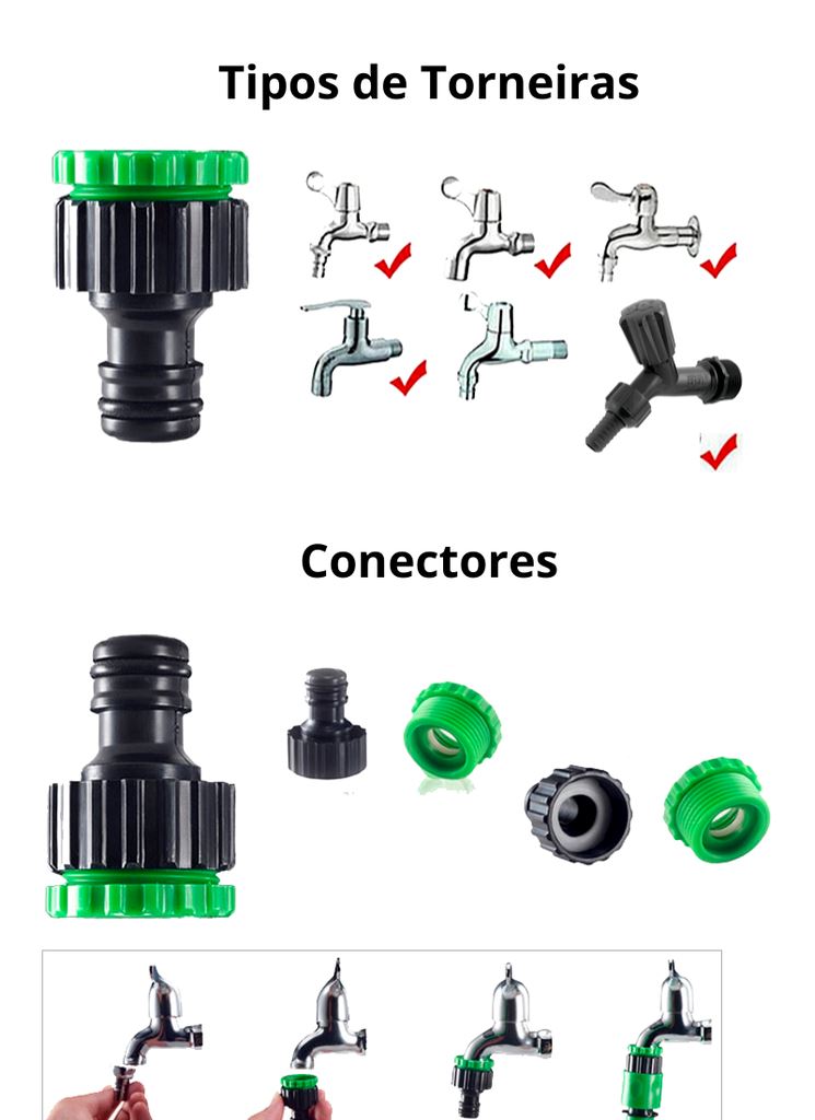 Mangueira de Jardim Flexível e Expansível + Pistola Lava Jato