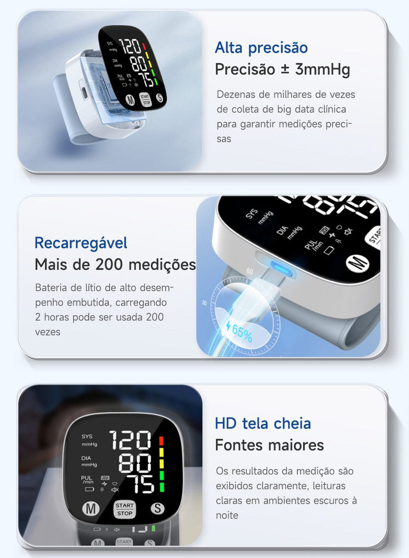 Medidor de Pressão Arterial Digital - Voice Med