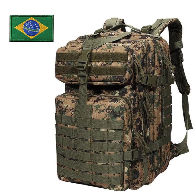 Mochila Tática Impermeável 50L - Tatic Bag + Brinde