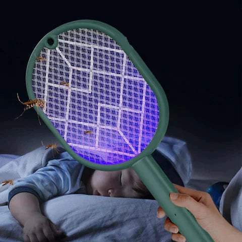 Raquete Elétrica Mata Mosquito Com Ultravioleta