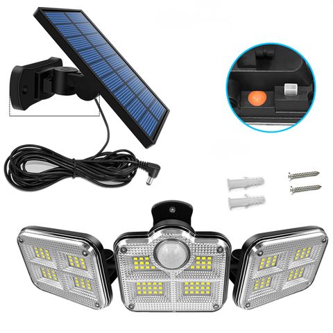 Refletor Solar LED Com 3 Cabeças 800W - Eco Bright