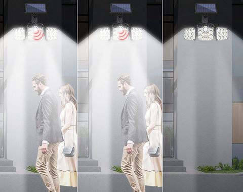 Refletor Solar LED Com 3 Cabeças 800W - Eco Bright