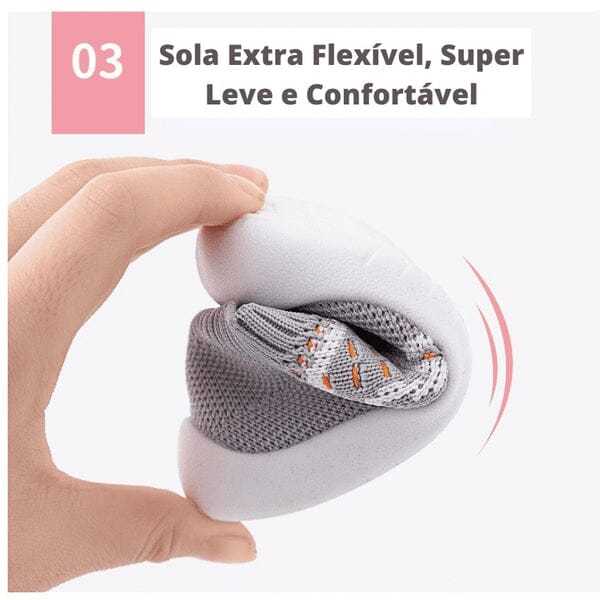 Sapatinho Meia Infantil Flexível, Confortável e Antiderrapante - Comecinho de Vida