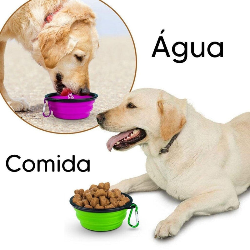 Tigela de Silicone Pet Retrátil - Pet Bowl